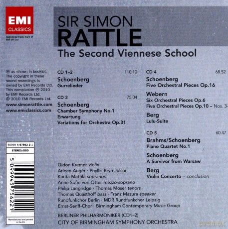 Sir Simon Rattle: The Second Viennese School [5CD]