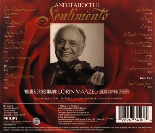 Andrea Bocelli: Andrea Bocelli: Sentimento [CD]