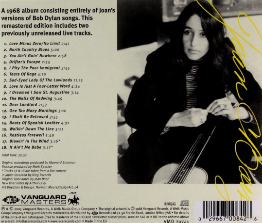 Joan Baez: Any Day Now [CD]