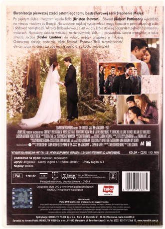 Zmierzch 4: Przed Świtem - Część 1 [DVD]