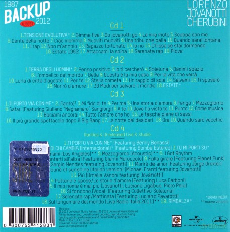 Jovanotti: Backup 1987-2012 -Deluxe- [4CD]