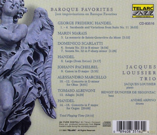 Jacques Loussier: Baroque Favorites: Jazz Improvisations [CD]