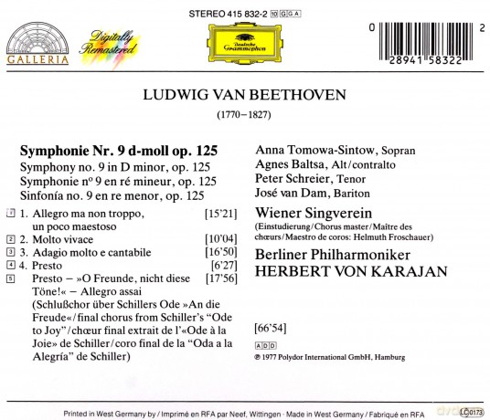 Ludwig Van Beethoven: Beethoven: Symphony no.9 'Choral' [CD]