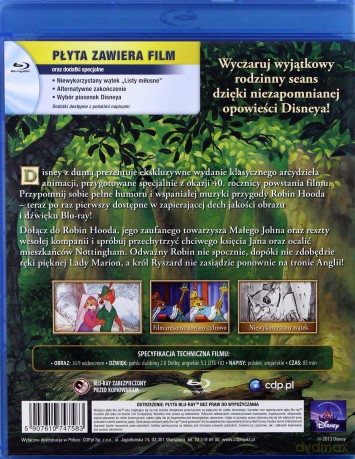Robin Hood wydanie specjalne (Disney) [Blu-Ray]