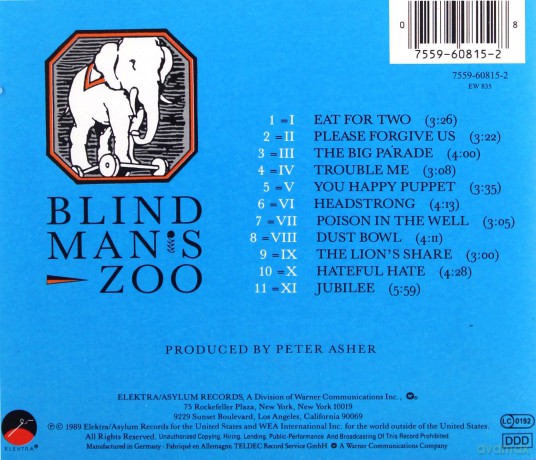 10.000 Maniacs: Blind Man's Zoo [CD]
