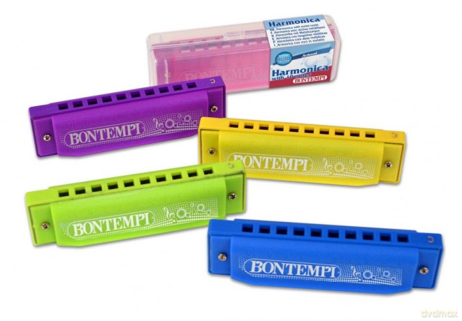 Bontempi Icom - Armonica 10 Note Con Custodia, Multicolore, 3.Ic301010