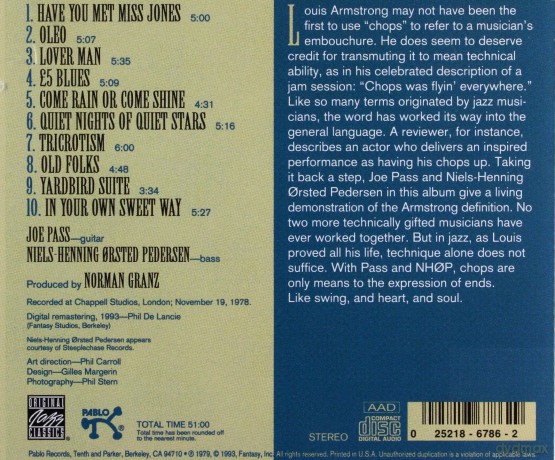 Joe Pass: Chops [CD]