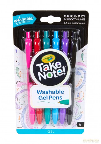 Crayola 58-6505 - Take Note! 6 Penne Gel Lavabili