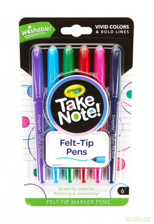 Crayola 58-6532 - Take Note! 6 Penne Pennarello Lavabili