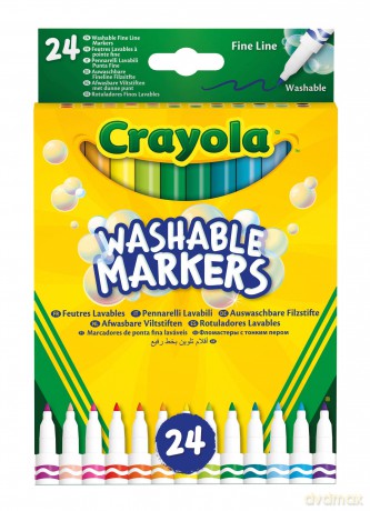 Crayola 58-6571 - 24 Pennarelli Punta Fine Super Lavabili (Gen)