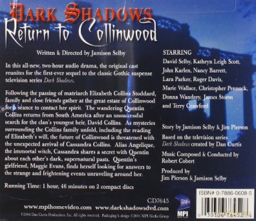 Dark Shadows: Return To [2CD]
