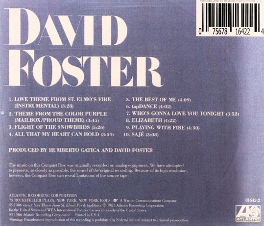 David Foster: David Foster [CD]