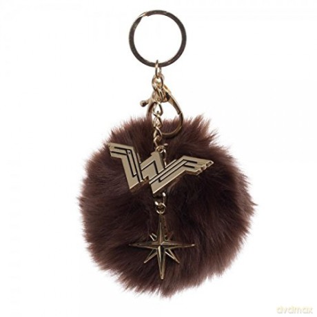 Dc Comics Wonder Woman Furry Pom Pom Handbag Charm