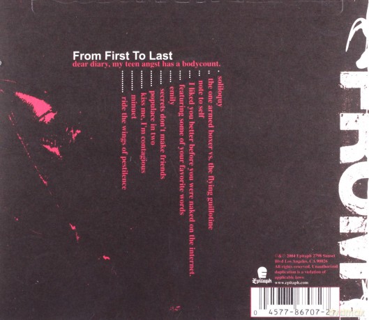 From First to Last: Dear Diary My Teen Angst Has A [CD]