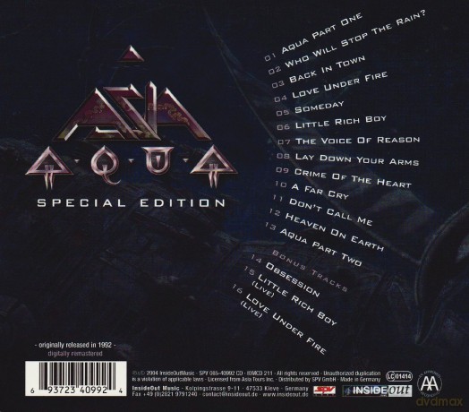 Asia: Aqua [CD]