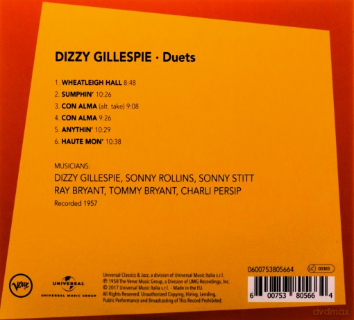 Dizzy Gillespie: Duets [CD]