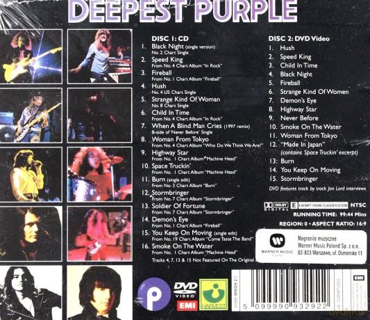 Deep Purple: Deepest Purple 30th Anniversary [CD]+[DVD]