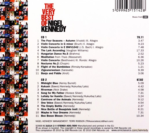 Nigel Kennedy: The Very Best Of Nigel Kennedy (digipack) [2CD]