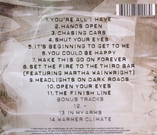 Snow Patrol: Eyes Open [CD]