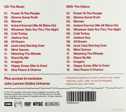 John Lennon: Power The People - The Hits (ecopack) [CD]+[DVD]