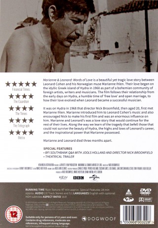 Marianne & Leonard: Words of Love [DVD]