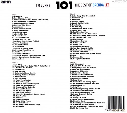 Brenda Lee: 101 - IM Sorry - The Best Of [4CD]