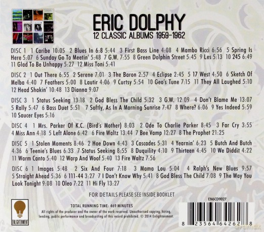 Eric Dolphy: 12 Classic Albums - 1959 - 1962 [6CD]