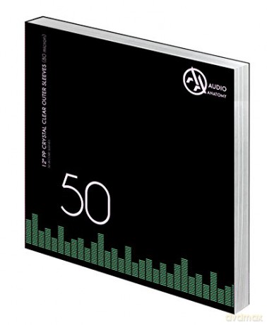 Audio Anatomy: 50 X 12Inch PP Crystal Clear Outer Sleeves (80 Micron)