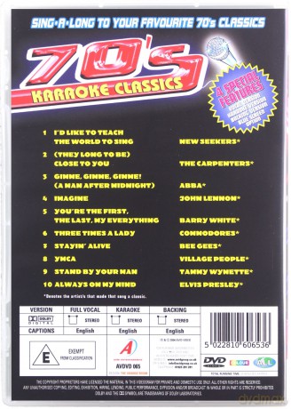 70S Karaoke Classics [DVD]