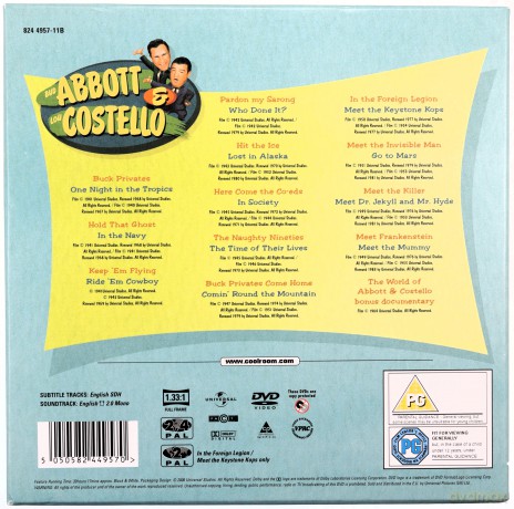 Abbott Costello Box Set 25 Titles [13DVD]