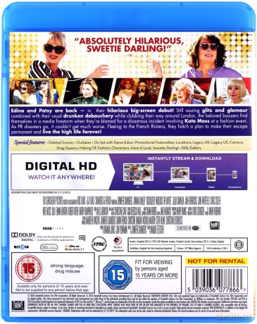 Absolutely Fabulous The Movie (Absolutnie fantastyczne: Film) [Blu-Ray]