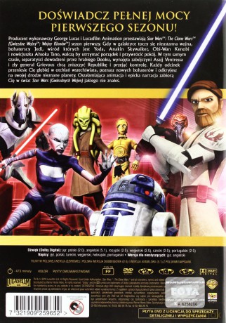 Gwiezdne Wojny: Wojny Klonów sezon 1 odcinki 1-22 (Star Wars) [4DVD]