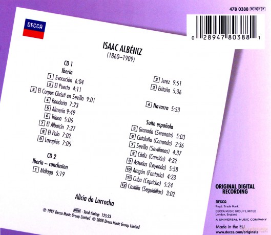 Alicia De Larrocha: Albeniz/Iberia [2CD]
