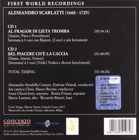 Alessandro Stradella Consort: Alessandro Scarlatti: Serenate [2CD]