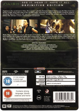 Alien Resurrection (Obcy: Przebudzenie) (steelbook) [DVD]