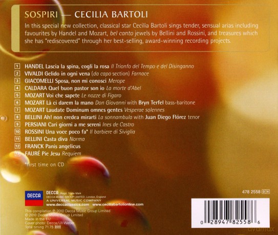 Cecilia Bartoli: Sospiri (International Edition) [CD]
