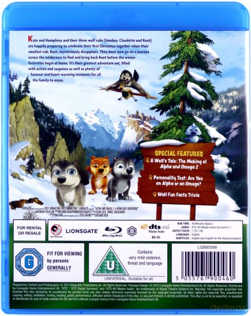Alpha And Omega 2 A Howliday Adventure (Zakochany wilczek 2: Świąteczna przygoda) [Blu-Ray]