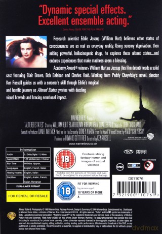 Altered States (Odmienne stany świadomości) [DVD]