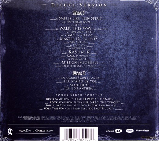 David Garrett: Rock Symphonies Ltd Edition (digipack) [CD]+[DVD]