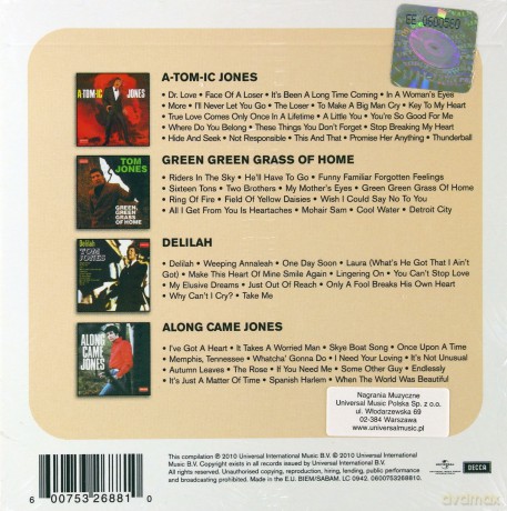 Tom Jones: Tom Jones X4: A-Tom-Ic - Jones / Green Green Grass Of Home / Delilah / Along Came Jones [4CD]