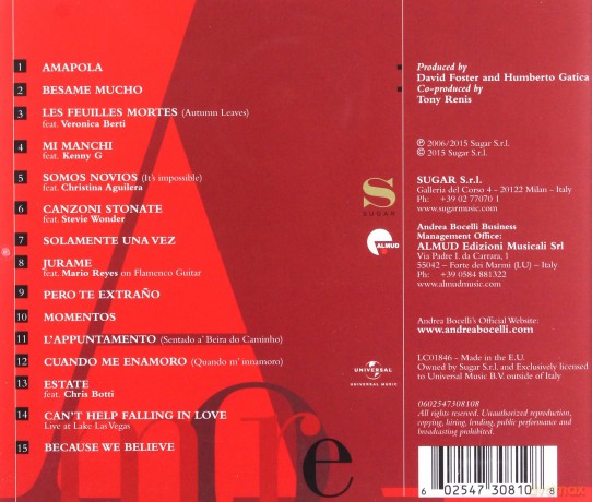 Andrea Bocelli: Amore [CD]