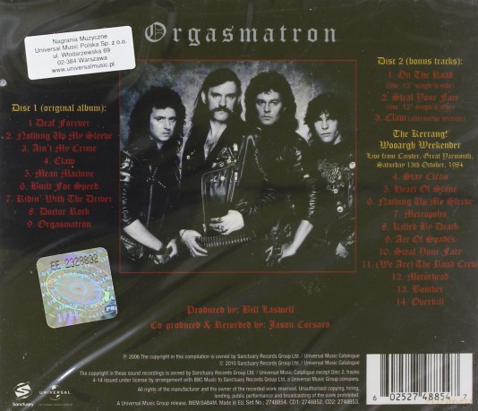 Motorhead: Orgasmatron Deluxe Edition [2CD]