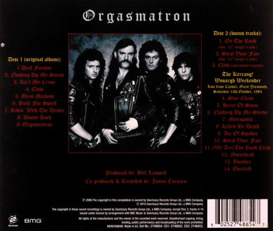 Motorhead: Orgasmatron Deluxe Edition [2CD]