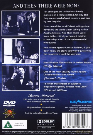 And Then There Were None (A potem nie było już nikogo) [DVD]