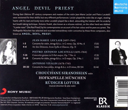 Hofkapelle Munchen: Angel Devil Priest - Leclair Locatell [CD]