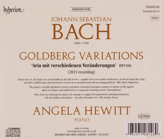 Js Bach: Angela Hewitt [CD]