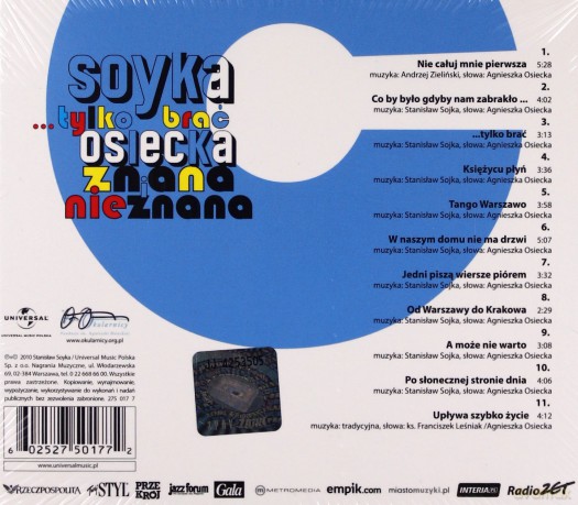 Stanisław Soyka: Tylko Brać...Osiecka Znana i Nieznana (digipack) [CD]