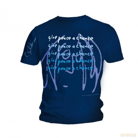 John Lennon: Give Peace A Chance, Blue, Men's (XL) [T-Shirt]
