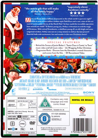 Arthur Christmas (Artur ratuje Gwiazdkę) [DVD]
