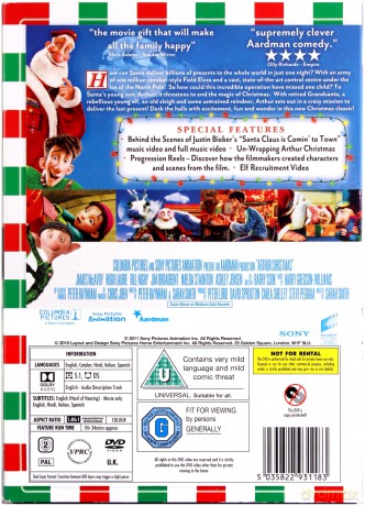 Arthur Christmas - Incl. Christmas Decoration (Artur ratuje Gwiazdkę) [DVD]
